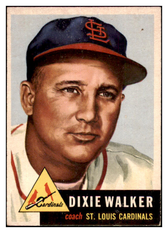 1953 Topps Baseball #190 Dixie Walker Cardinals EX 528725