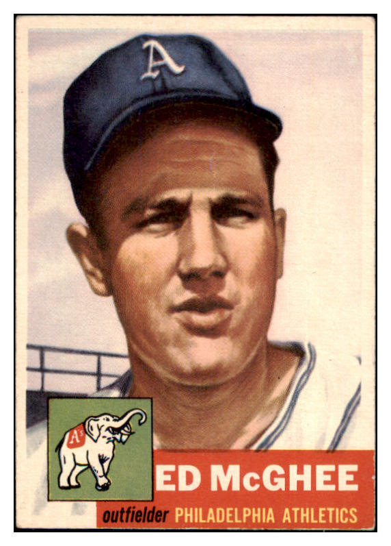 1953 Topps Baseball #195 Ed McGhee A's EX 528726
