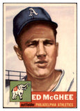 1953 Topps Baseball #195 Ed McGhee A's EX 528726