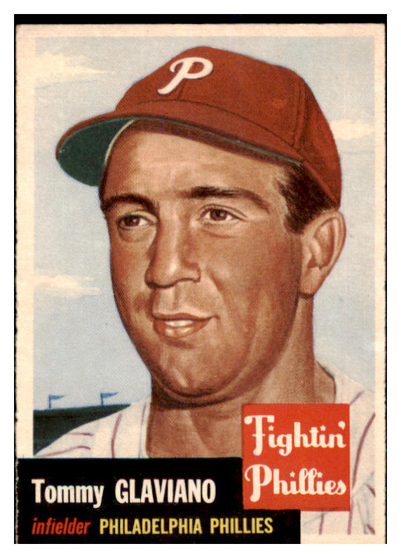 1953 Topps Baseball #140 Tommy Glaviano Phillies EX 528729