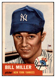 1953 Topps Baseball #100 Bill Miller Yankees EX 528731