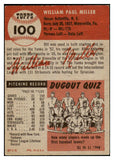 1953 Topps Baseball #100 Bill Miller Yankees EX 528731