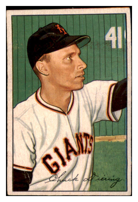 1952 Bowman Baseball #198 Chuck Diering Giants VG-EX 528747