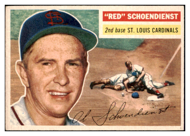 1956 Topps Baseball #165 Red Schoendienst Cardinals EX-MT Gray 528770