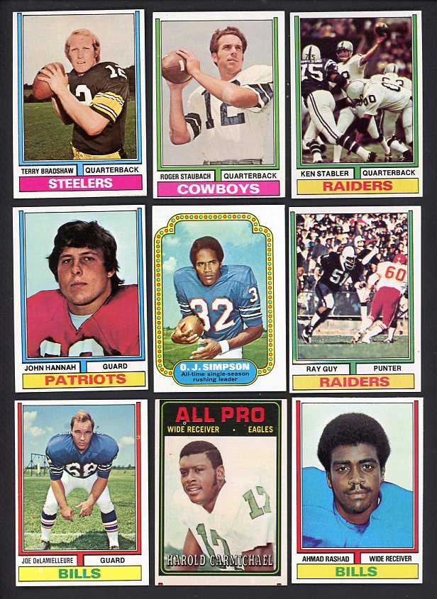 1974 Topps Football Complete Set EX-MT Staubach Bradshaw 528780