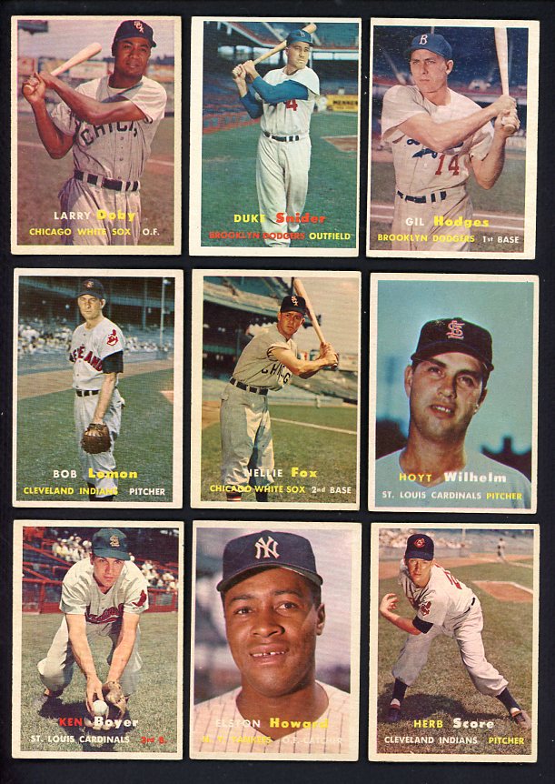 1957 Topps Set Lot 237 Diff VG-EX/EX Snider Hodges Fox 528785