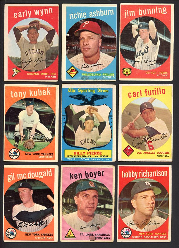 1959 Topps Set Lot 121 Diff Bargain Grade Ashburn Bunning 528818