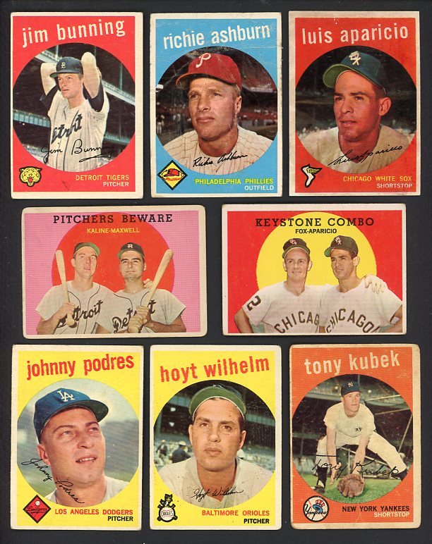 1959 Topps Set Lot 121 Diff Bargain Grade Kaline Ashburn 528821
