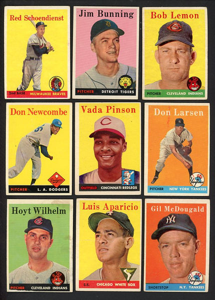 1958 Topps Set Lot 61 Diff Bargain Grade Aparicio Bunning 528833