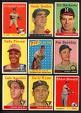 1958 Topps Set Lot 58 Diff Bargain Grade Koufax Spahn Cepeda 528834