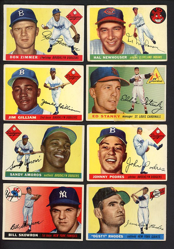 1955 Topps Set Lot 62 Diff Bargain Grade Newhouser Podres 528857