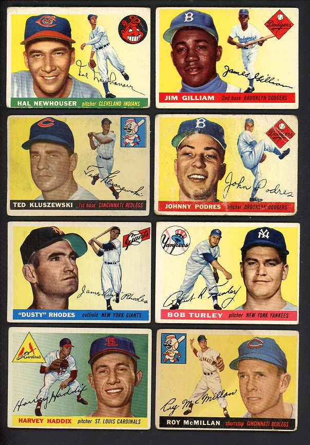 1955 Topps Set Lot 62 Diff Bargain Grade Podres Newhouser 528858