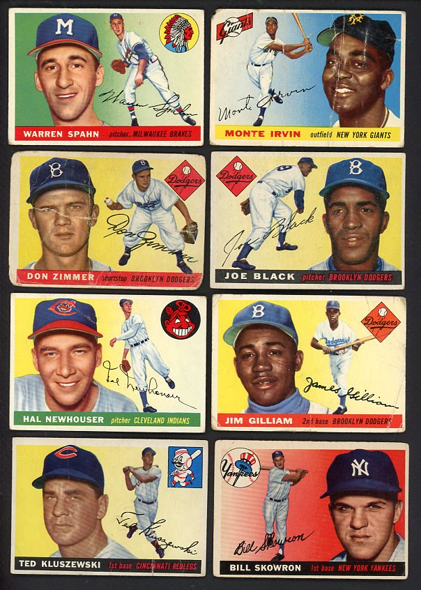 1955 Topps Set Lot 61 Diff Bargain Grade Spahn Irvin Skowron 528859