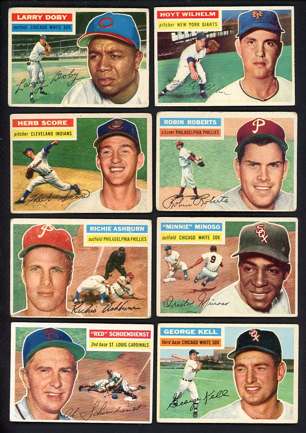 1956 Topps Set Lot 110 Diff Bargain Grade Wilhelm Doby Roberts 528870