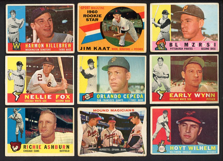 1960 Topps Set Lot 335 Diff Bargain Grade Killebrew Spahn Kaat 528885