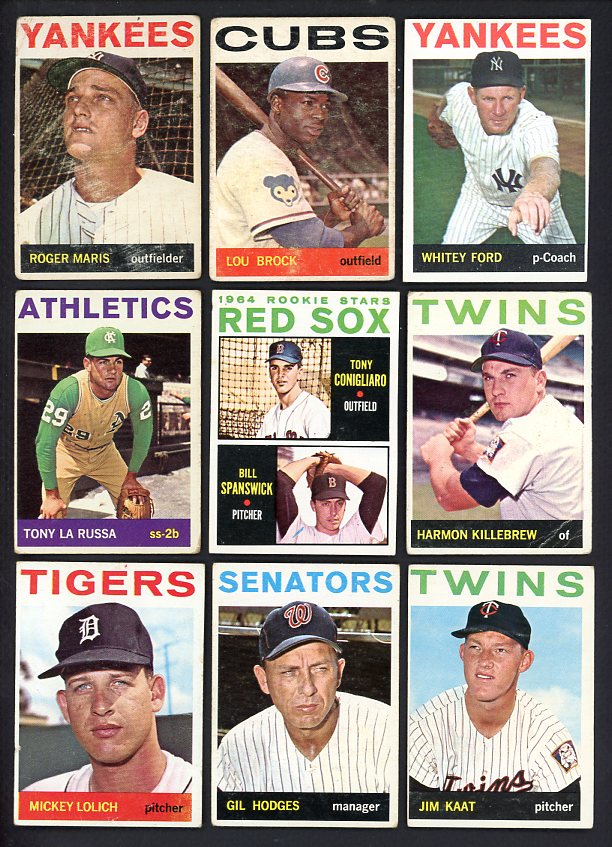 1964 Topps Set Lot 149 Diff Bargain Grade Ford Maris Brock 528887