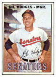 1967 Topps Baseball #228 Gil Hodges Senators VG 528902