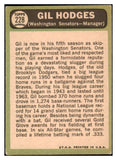 1967 Topps Baseball #228 Gil Hodges Senators VG 528902