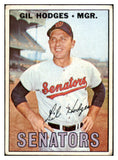 1967 Topps Baseball #228 Gil Hodges Senators VG 528903