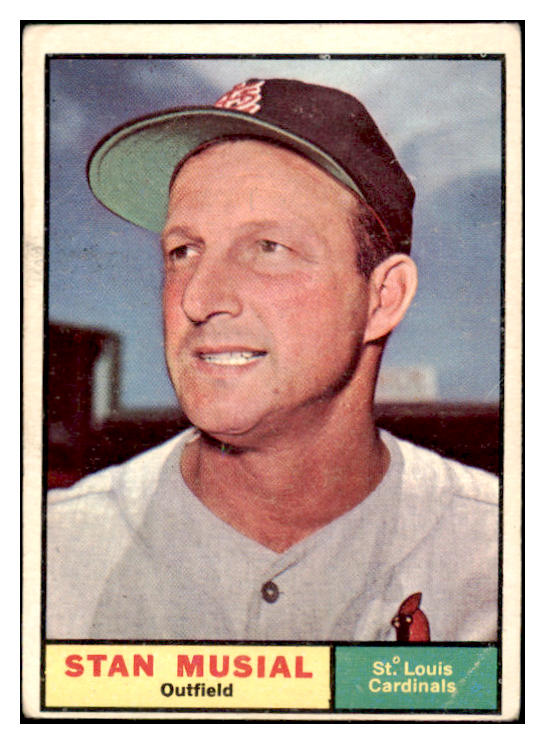 1961 Topps Baseball #290 Stan Musial Cardinals VG 528906