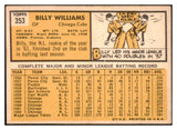 1963 Topps Baseball #353 Billy Williams Cubs EX+/EX-MT 528915