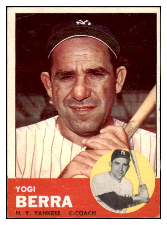 1963 Topps Baseball #340 Yogi Berra Yankees EX+/EX-MT 528916