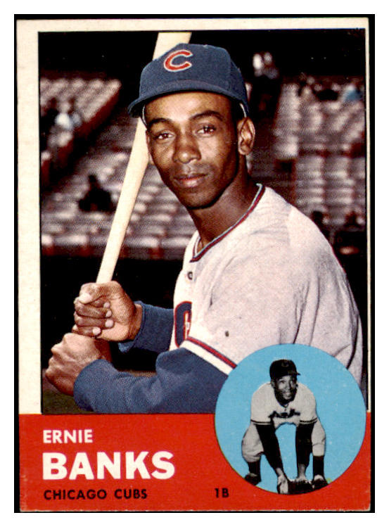 1963 Topps Baseball #380 Ernie Banks Cubs EX 528918