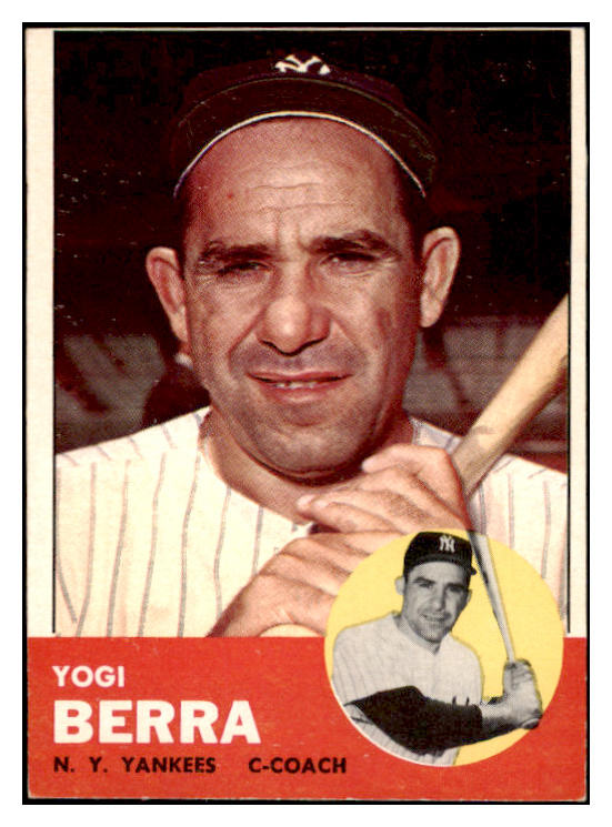 1963 Topps Baseball #340 Yogi Berra Yankees EX 528919