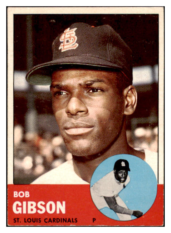 1963 Topps Baseball #415 Bob Gibson Cardinals EX+/EX-MT 528923