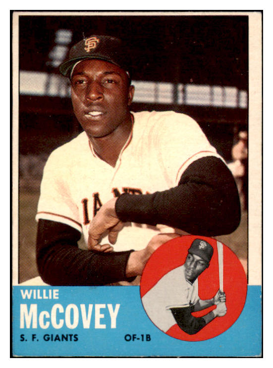 1963 Topps Baseball #490 Willie McCovey Giants EX+/EX-MT 528925