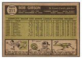 1961 Topps Baseball #211 Bob Gibson Cardinals NR-MT 528939
