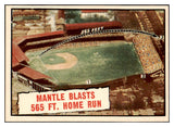 1961 Topps Baseball #406 Mickey Mantle IA Yankees NR-MT 528943