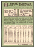 1967 Topps Baseball #100 Frank Robinson Orioles EX 528957
