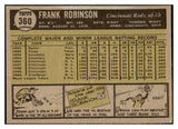 1961 Topps Baseball #360 Frank Robinson Reds NR-MT 528966