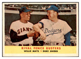 1958 Topps Baseball #436 Willie Mays Duke Snider EX+/EX-MT 528967