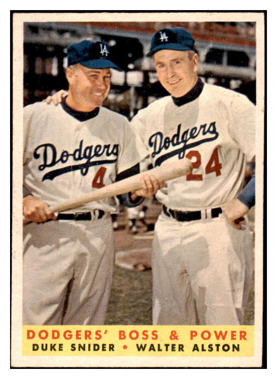 1958 Topps Baseball #314 Duke Snider Walter Alston EX+/EX-MT 528975