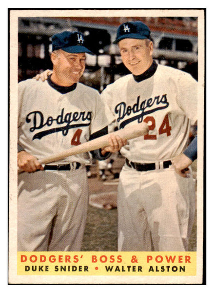 1958 Topps Baseball #314 Duke Snider Walter Alston EX+/EX-MT 528975