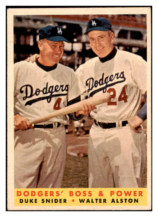1958 Topps Baseball #314 Duke Snider Walter Alston EX+/EX-MT 528976