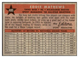 1958 Topps Baseball #480 Eddie Mathews A.S. Braves NR-MT 528985