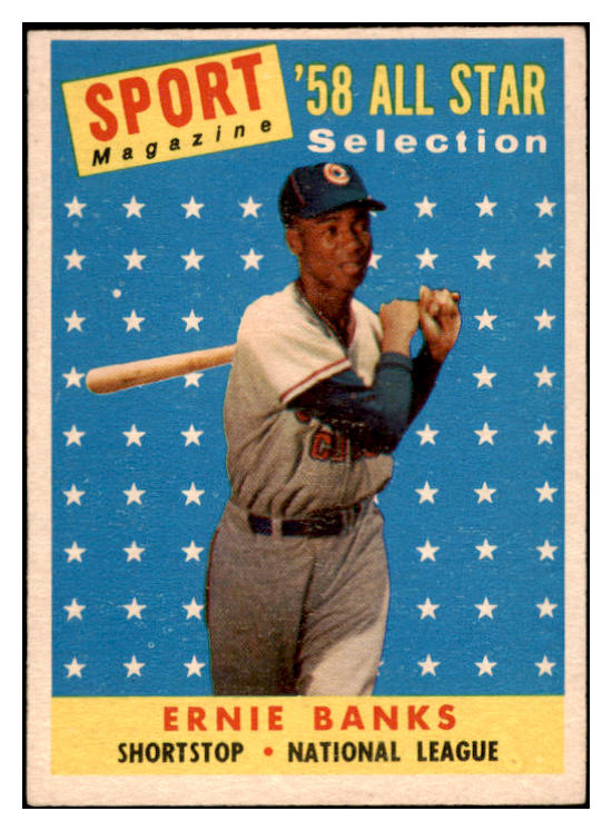1958 Topps Baseball #482 Ernie Banks A.S. Cubs EX 528987