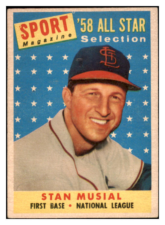 1958 Topps Baseball #476 Stan Musial A.S. Cardinals EX+/EX-MT 528990
