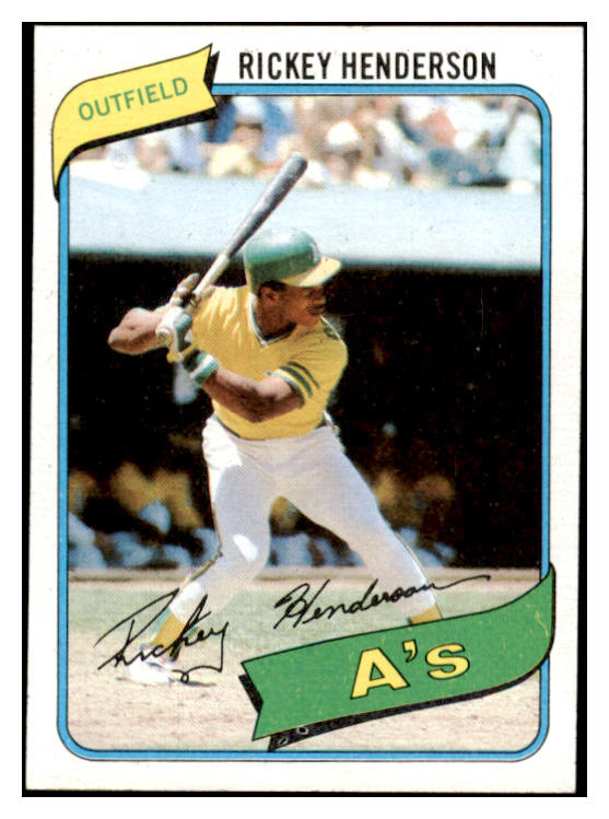 1980 Topps Baseball #482 Rickey Henderson A's EX-MT/NR-MT 528999