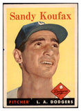 1958 Topps Baseball #187 Sandy Koufax Dodgers VG-EX 529018