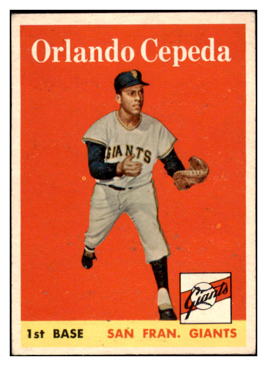 1958 Topps Baseball #343 Orlando Cepeda Giants VG-EX 529022