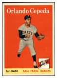 1958 Topps Baseball #343 Orlando Cepeda Giants VG-EX 529022