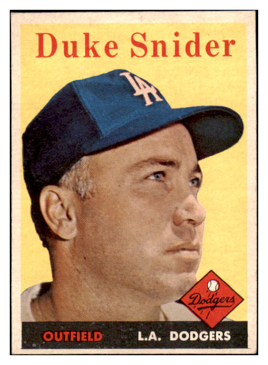 1958 Topps Baseball #088 Duke Snider Dodgers EX-MT 529035
