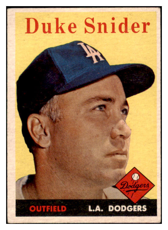 1958 Topps Baseball #088 Duke Snider Dodgers VG-EX 529037