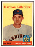 1958 Topps Baseball #288 Harmon Killebrew Senators EX-MT 529038