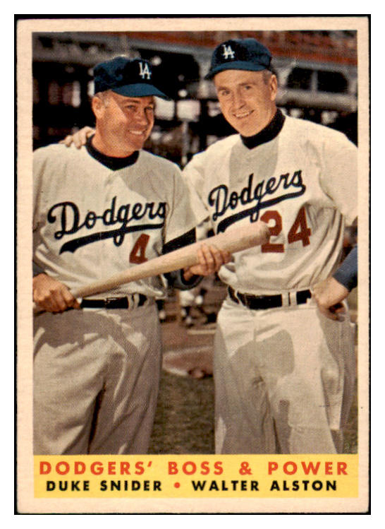 1958 Topps Baseball #314 Duke Snider Walter Alston EX-MT 529039