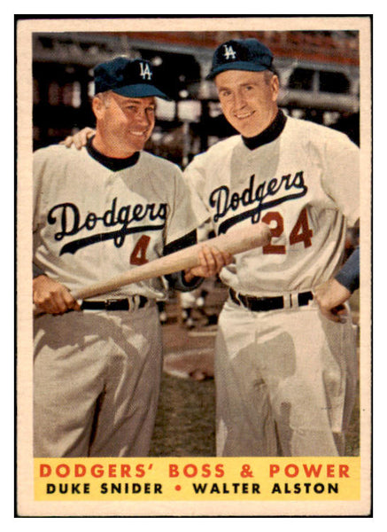 1958 Topps Baseball #314 Duke Snider Walter Alston EX-MT 529039